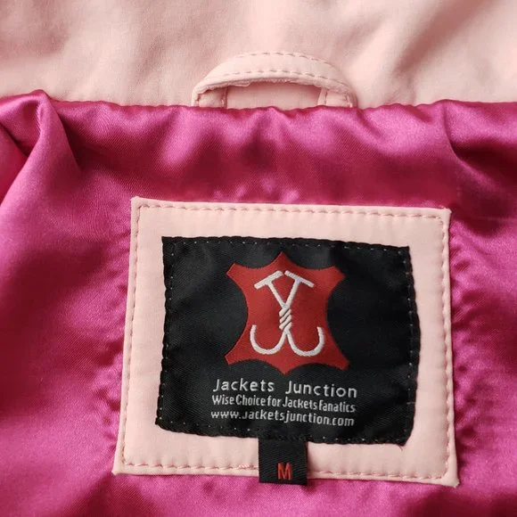 Fabulous Grease Pink Ladies High Quality NWOT Lined Jacket Sz Medium Runs Small - Picture 7 of 8